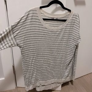 Gap medium white and grey sweater. so comfy!